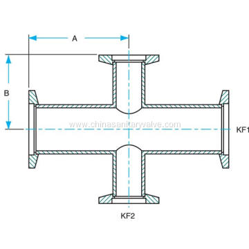 Stainless Steel KF NW Vacuum Reducing Crosses